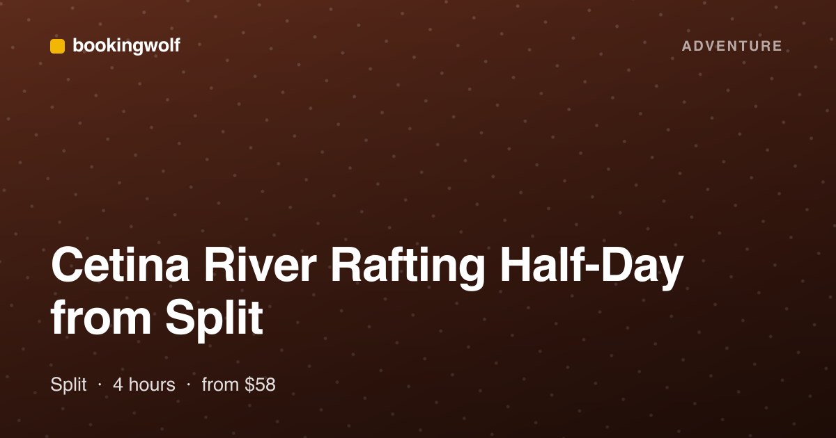 Cetina River Rafting Half-Day from Split