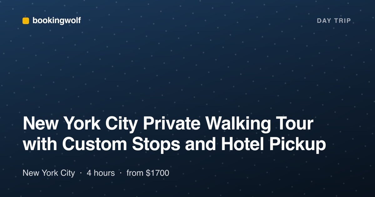 New York City Private Walking Tour with Custom Stops and Hotel Pickup