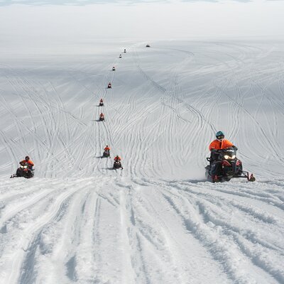 Into the Glacier Combo: Snowmobiling + Langjökull Ice Cave