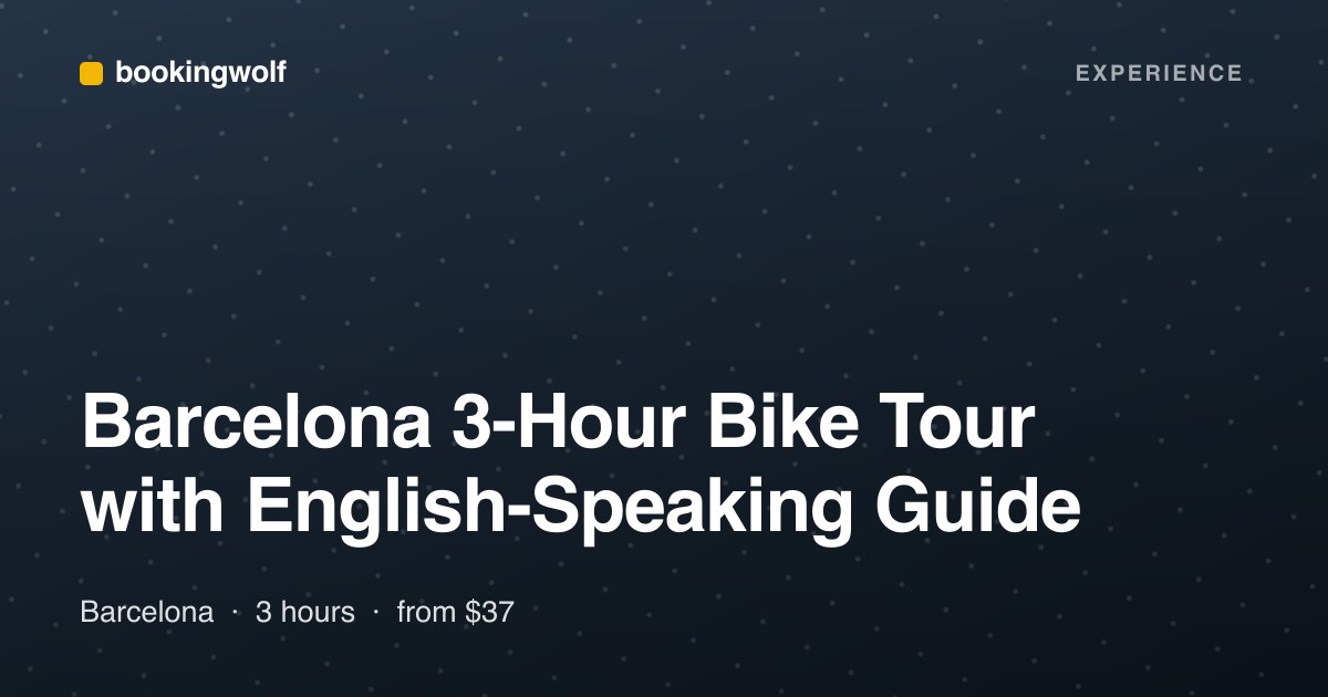 Barcelona 3-Hour Bike Tour with English-Speaking Guide