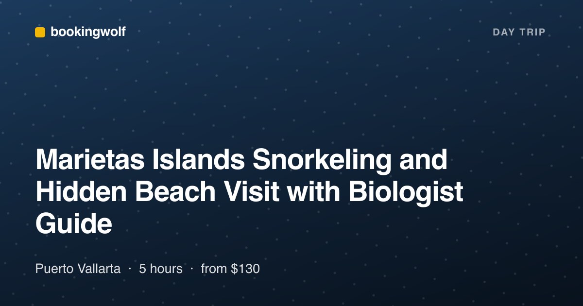 Marietas Islands Snorkeling and Hidden Beach Visit with Biologist Guide