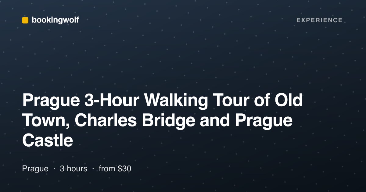 Prague 3-Hour Walking Tour of Old Town, Charles Bridge and Prague Castle