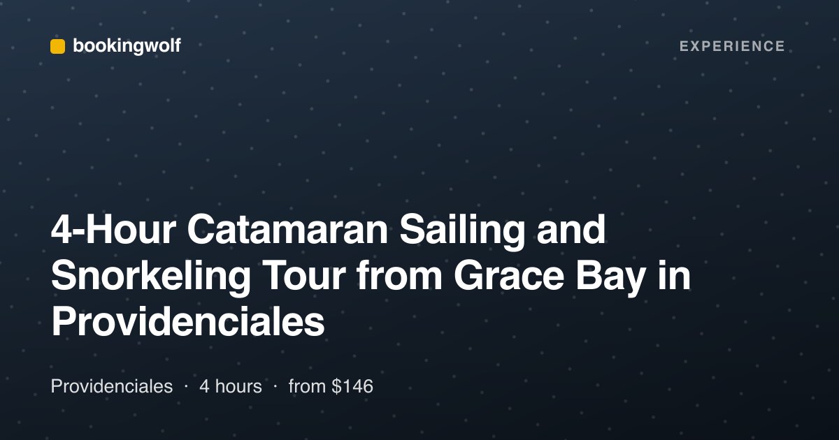 4-Hour Catamaran Sailing and Snorkeling Tour from Grace Bay in Providenciales