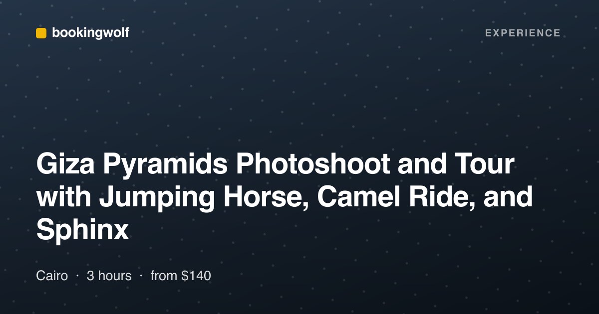 Giza Pyramids Photoshoot and Tour with Jumping Horse, Camel Ride, and Sphinx