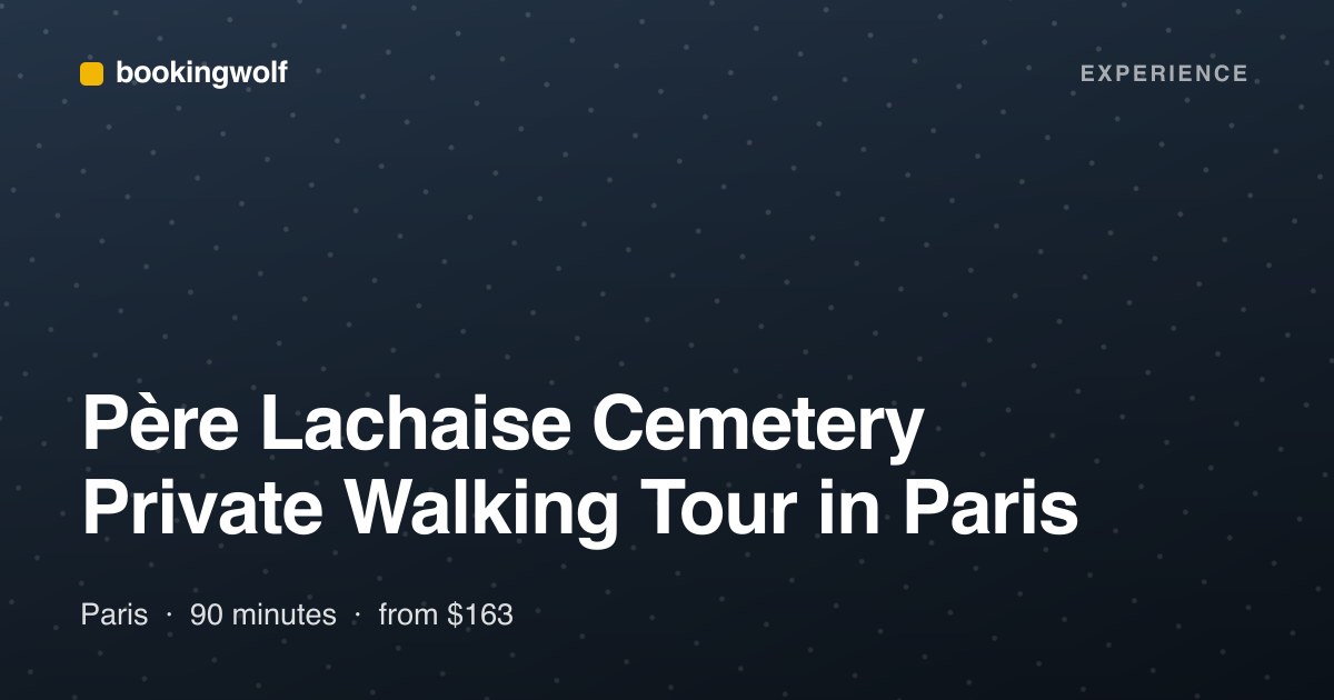 Père Lachaise Cemetery Private Walking Tour in Paris