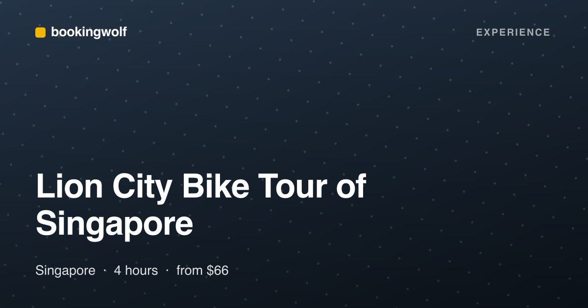 Lion City Bike Tour of Singapore