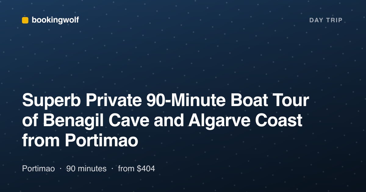 Superb Private 90-Minute Boat Tour of Benagil Cave and Algarve Coast from Portimao