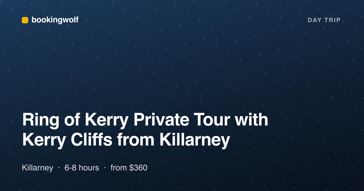 Ring of Kerry Private Tour with Kerry Cliffs from Killarney