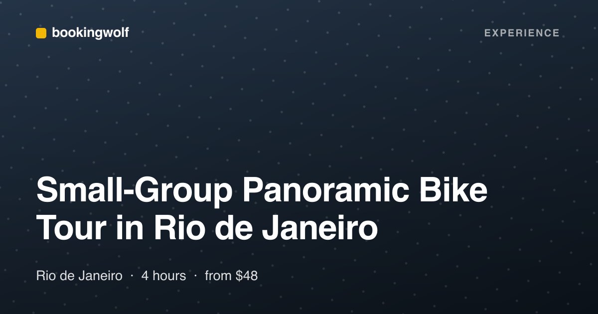 Small-Group Panoramic Bike Tour in Rio de Janeiro