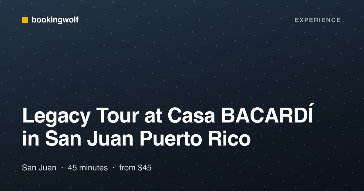 Legacy Tour at Casa BACARDÍ in San Juan Puerto Rico