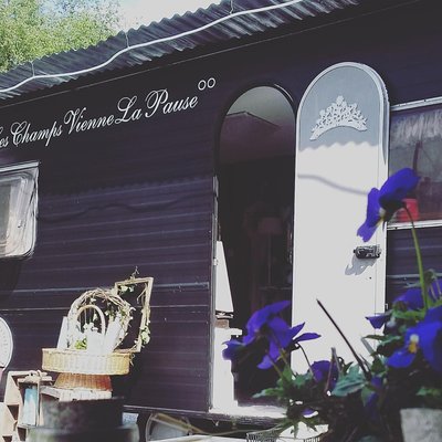 Afternoon tea in the Shabby Caravan