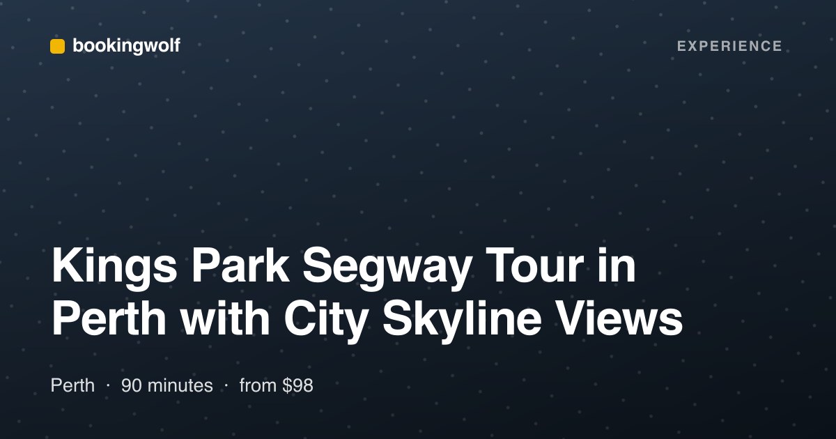 Kings Park Segway Tour in Perth with City Skyline Views
