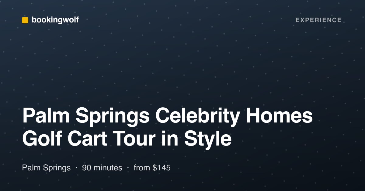 Palm Springs Celebrity Homes Golf Cart Tour in Style