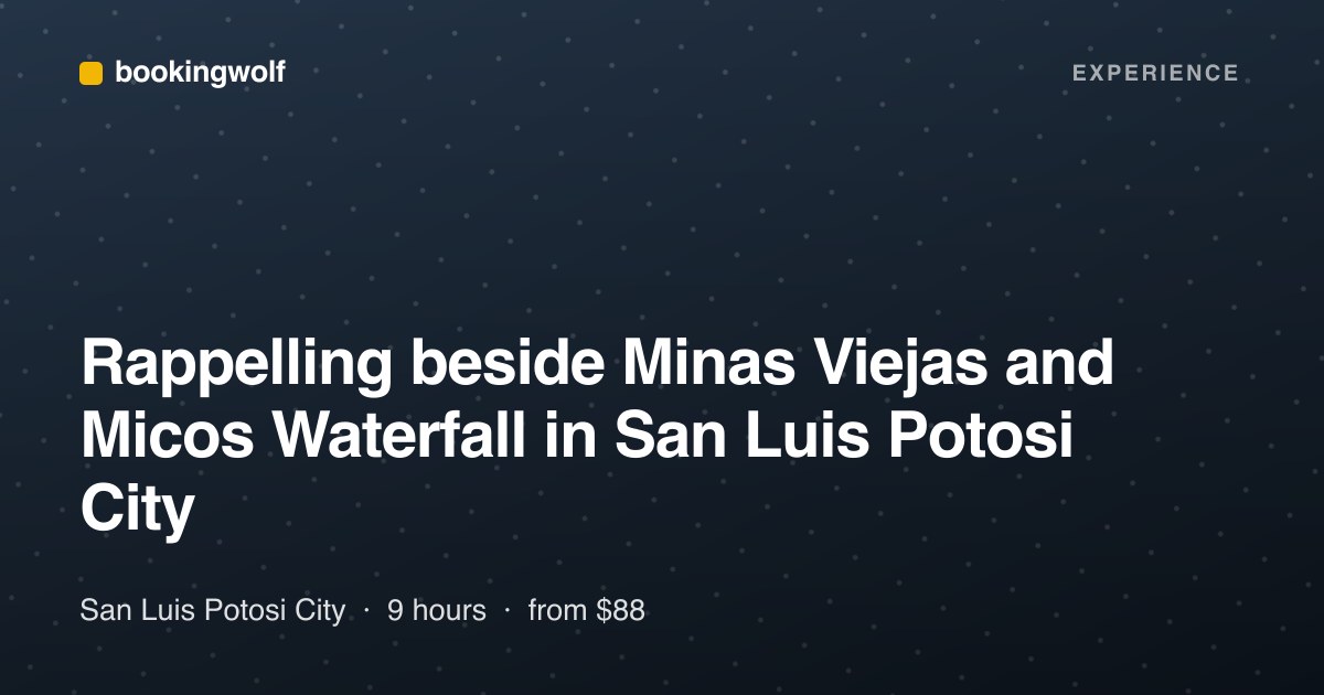Rappelling beside Minas Viejas and Micos Waterfall in San Luis Potosi City