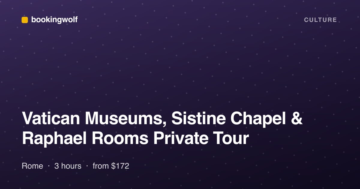 Vatican Museums, Sistine Chapel & Raphael Rooms Private Tour