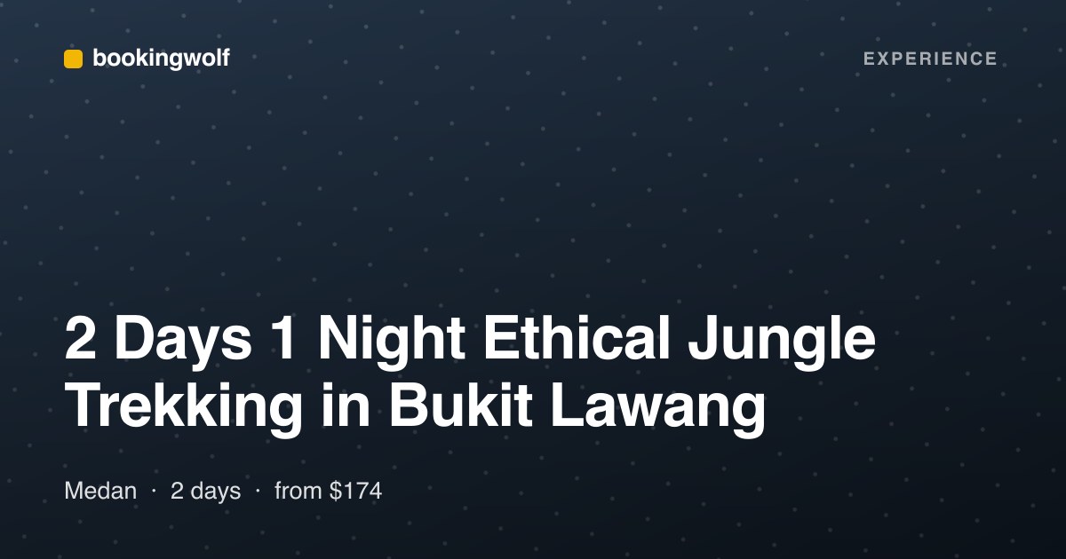 2 Days 1 Night Ethical Jungle Trekking in Bukit Lawang