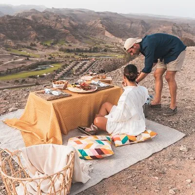 Luxury sunset picnic with photo shoot