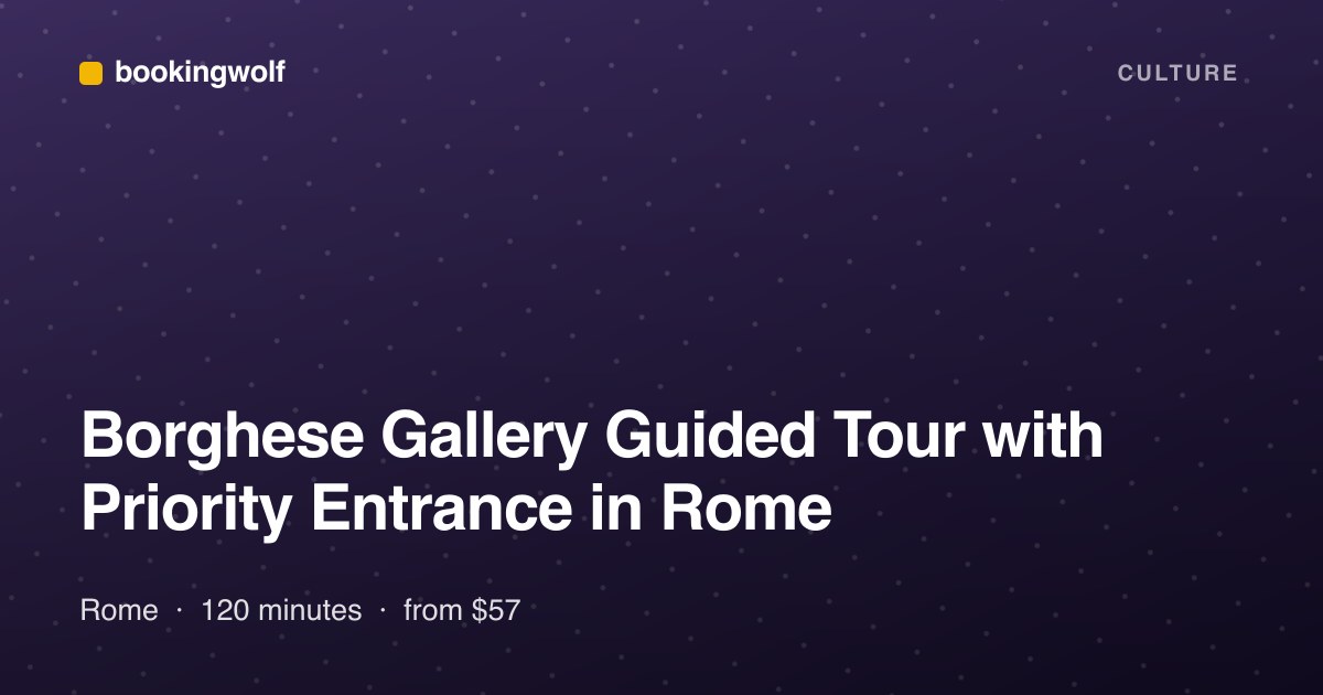 Borghese Gallery Guided Tour with Priority Entrance in Rome