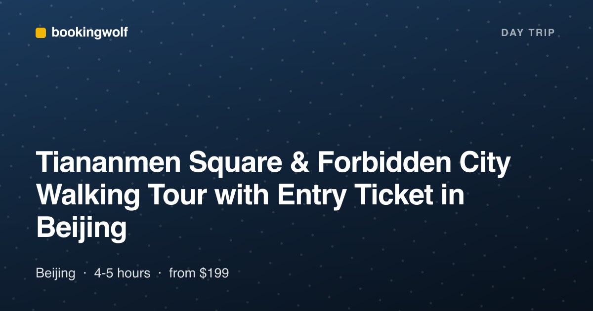 Tiananmen Square & Forbidden City Walking Tour with Entry Ticket in Beijing