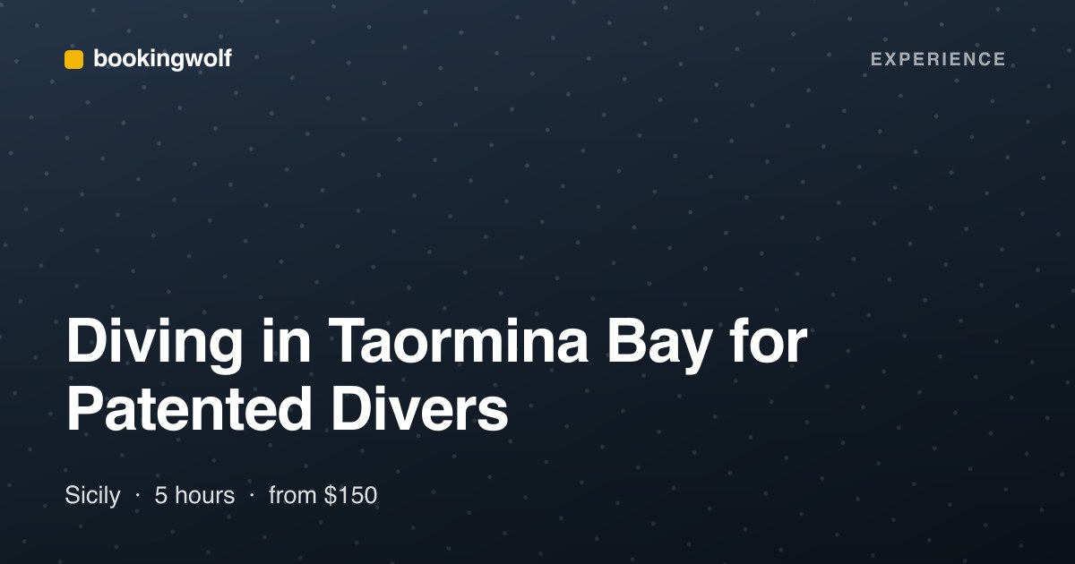 Diving in Taormina Bay for Patented Divers