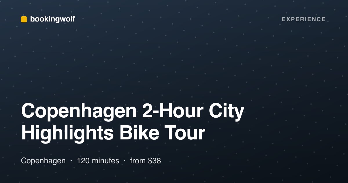 Copenhagen 2-Hour City Highlights Bike Tour