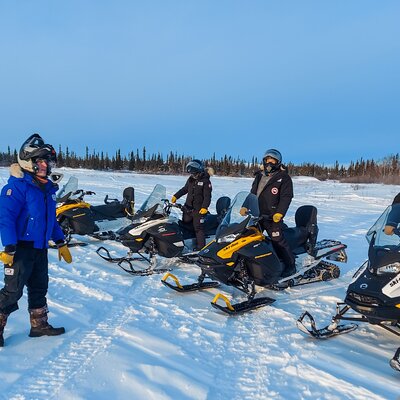 Private Yellowknife Snowmobiling Ice Cave Adventure Combo