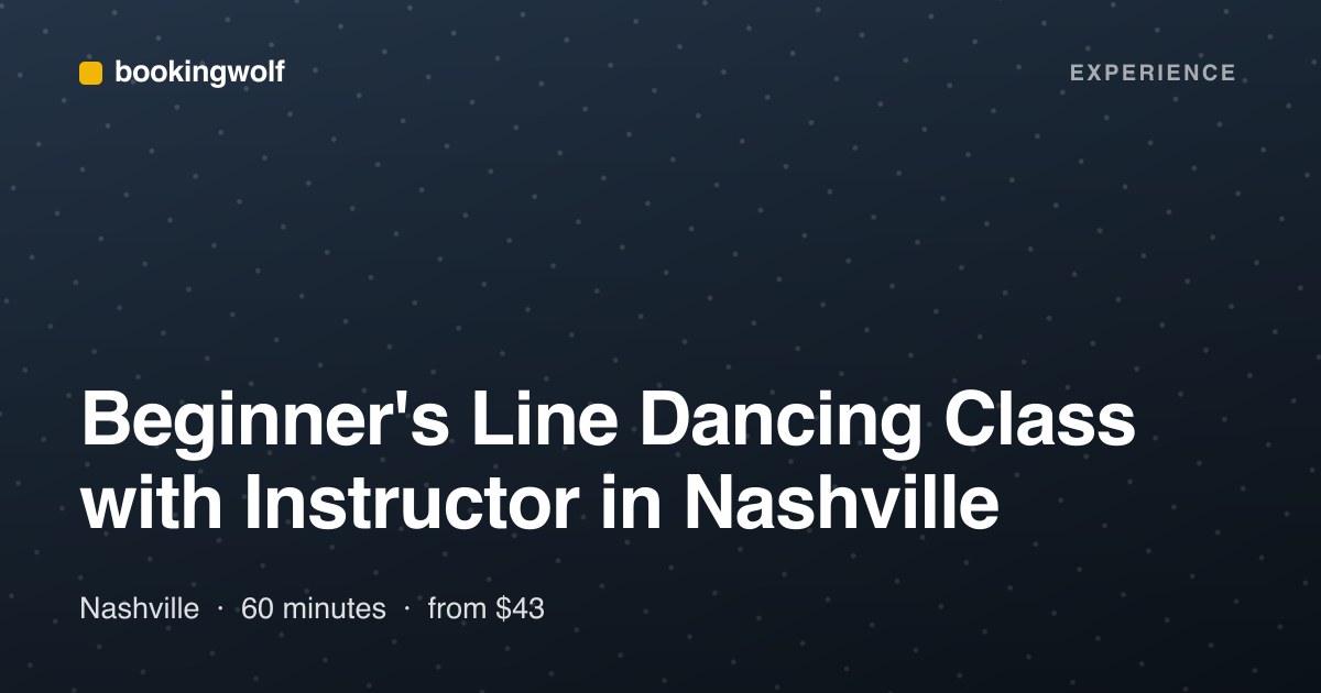 Beginner's Line Dancing Class with Instructor in Nashville