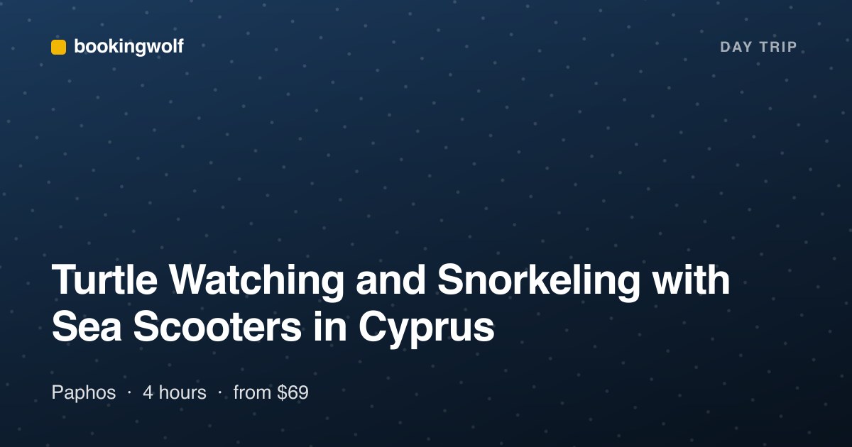 Turtle Watching and Snorkeling with Sea Scooters in Cyprus