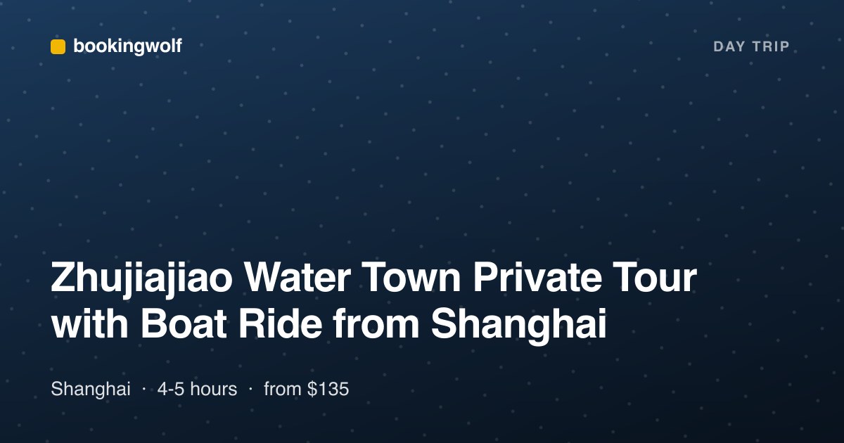 Zhujiajiao Water Town Private Tour with Boat Ride from Shanghai