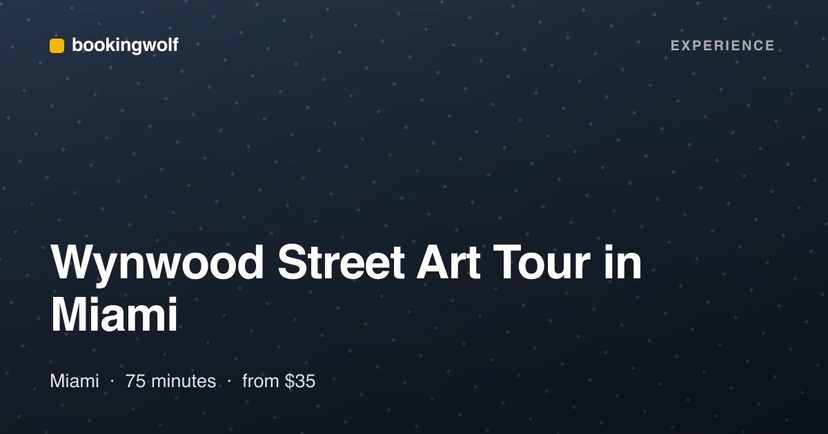 Wynwood Street Art Tour in Miami