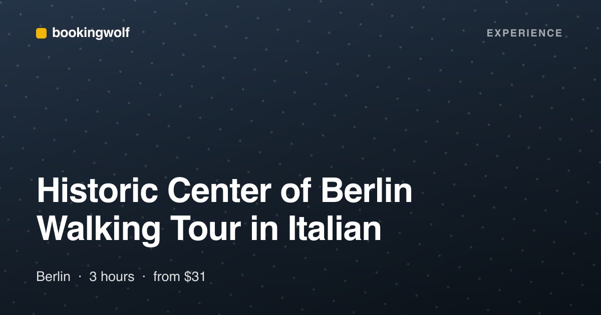 Historic Center of Berlin Walking Tour in Italian