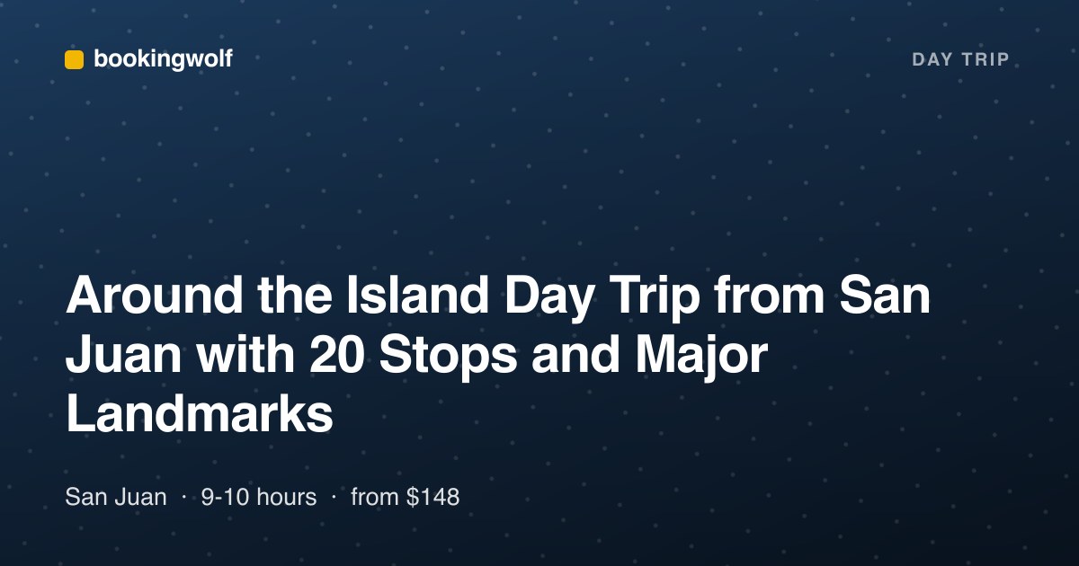 Around the Island Day Trip from San Juan with 20 Stops and Major Landmarks