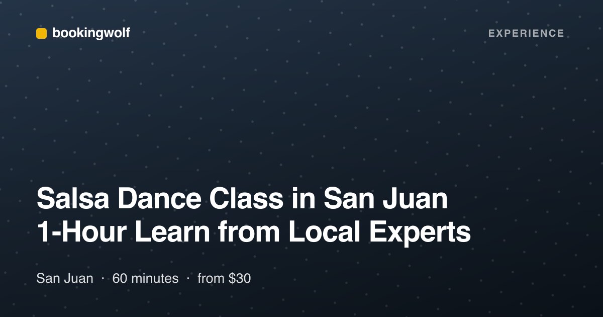 Salsa Dance Class in San Juan 1-Hour Learn from Local Experts