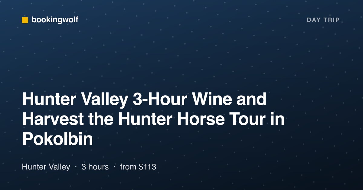 Hunter Valley 3-Hour Wine and Harvest the Hunter Horse Tour in Pokolbin