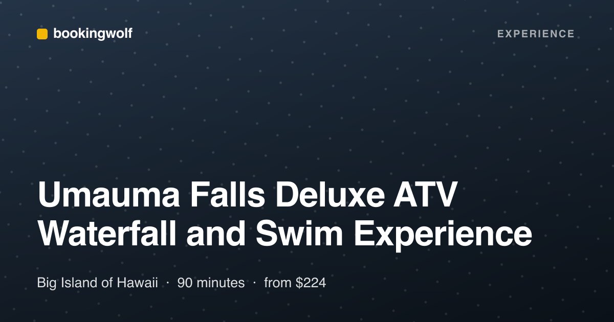 Umauma Falls Deluxe ATV Waterfall and Swim Experience