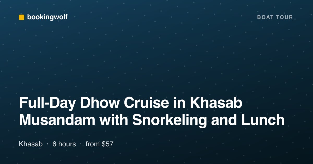 Full-Day Dhow Cruise in Khasab Musandam with Snorkeling and Lunch