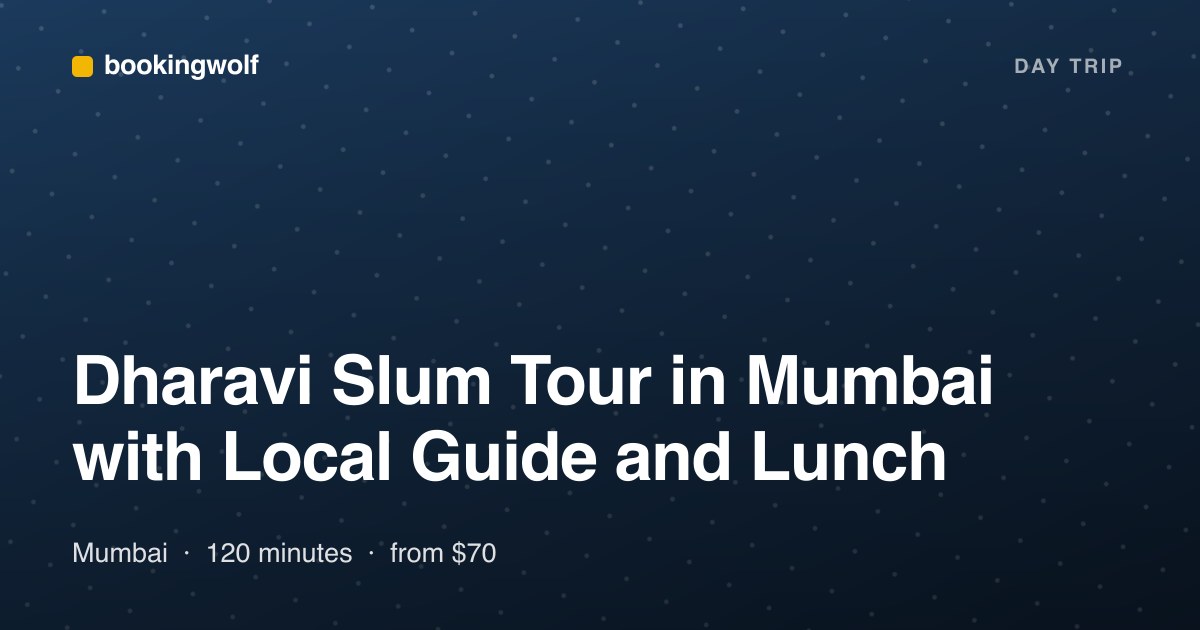 Dharavi Slum Tour in Mumbai with Local Guide and Lunch