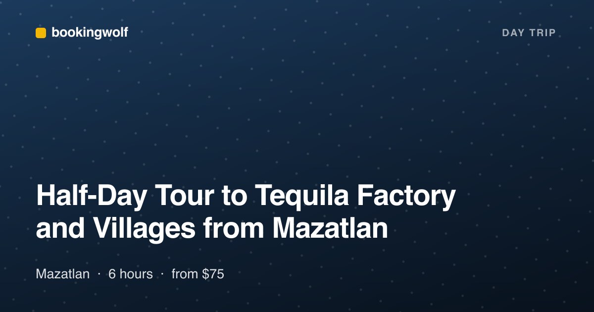 Half-Day Tour to Tequila Factory and Villages from Mazatlan