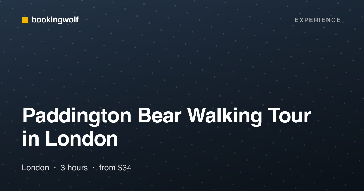 Paddington Bear Walking Tour in London