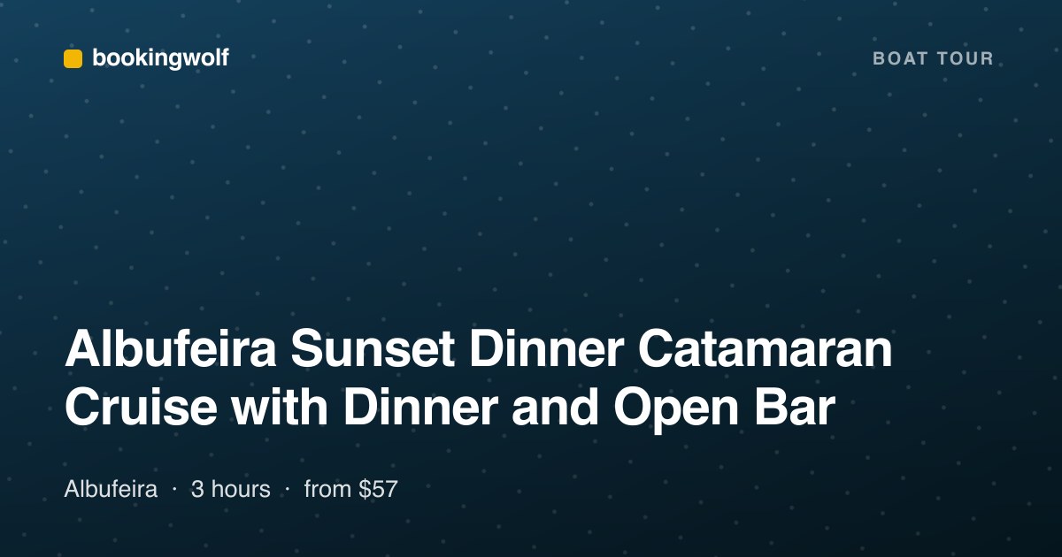Albufeira Sunset Dinner Catamaran Cruise with Dinner and Open Bar