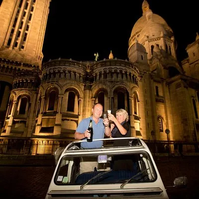 Paris and Montmartre 2CV Tour by Night with Champagne