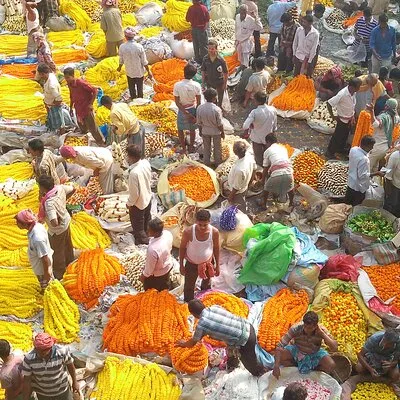 Flower Market Colors and Ganges Ghat Experience