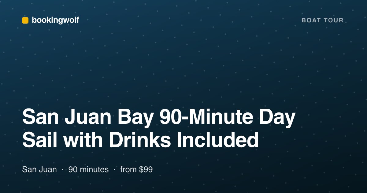 San Juan Bay 90-Minute Day Sail with Drinks Included