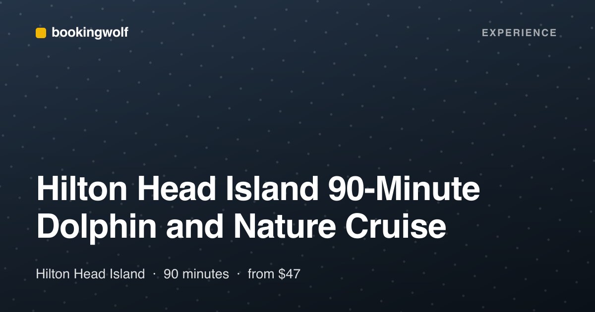 Hilton Head Island 90-Minute Dolphin and Nature Cruise