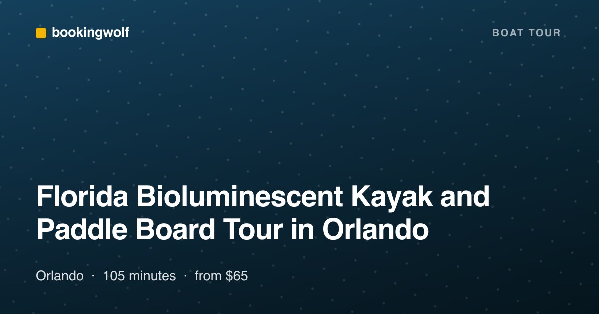 Florida Bioluminescent Kayak and Paddle Board Tour in Orlando