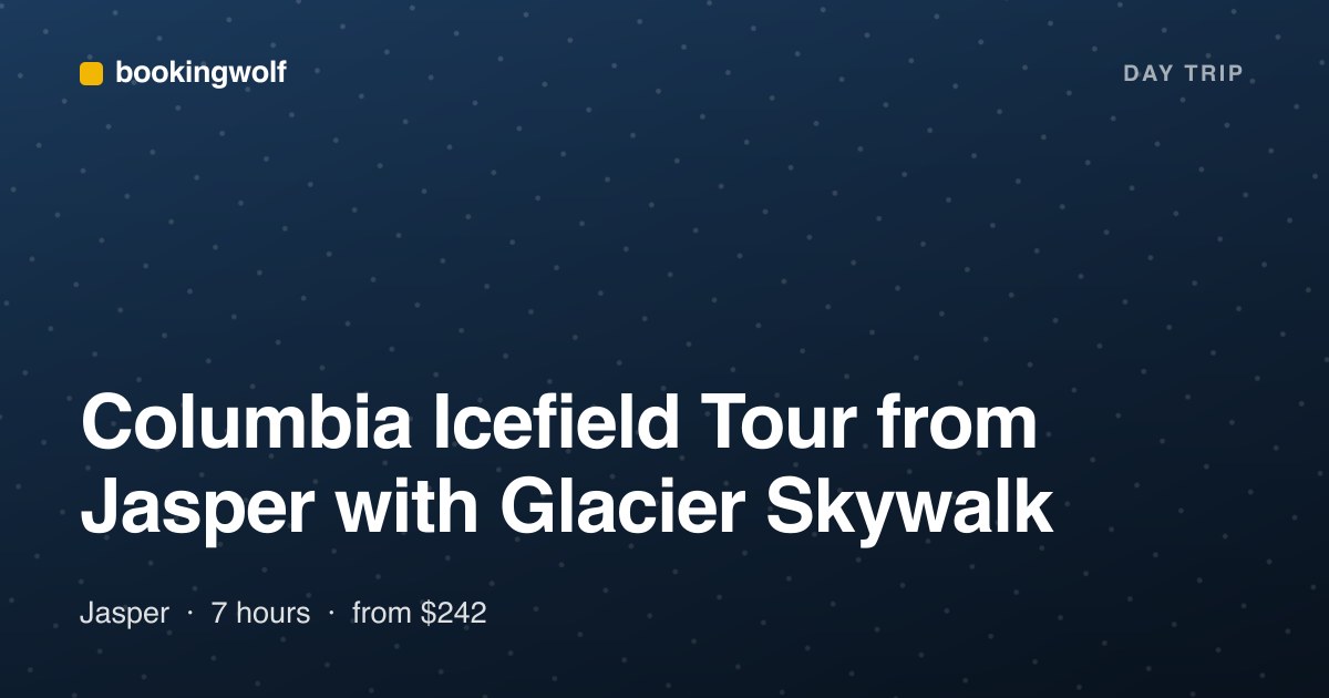 Columbia Icefield Tour from Jasper with Glacier Skywalk