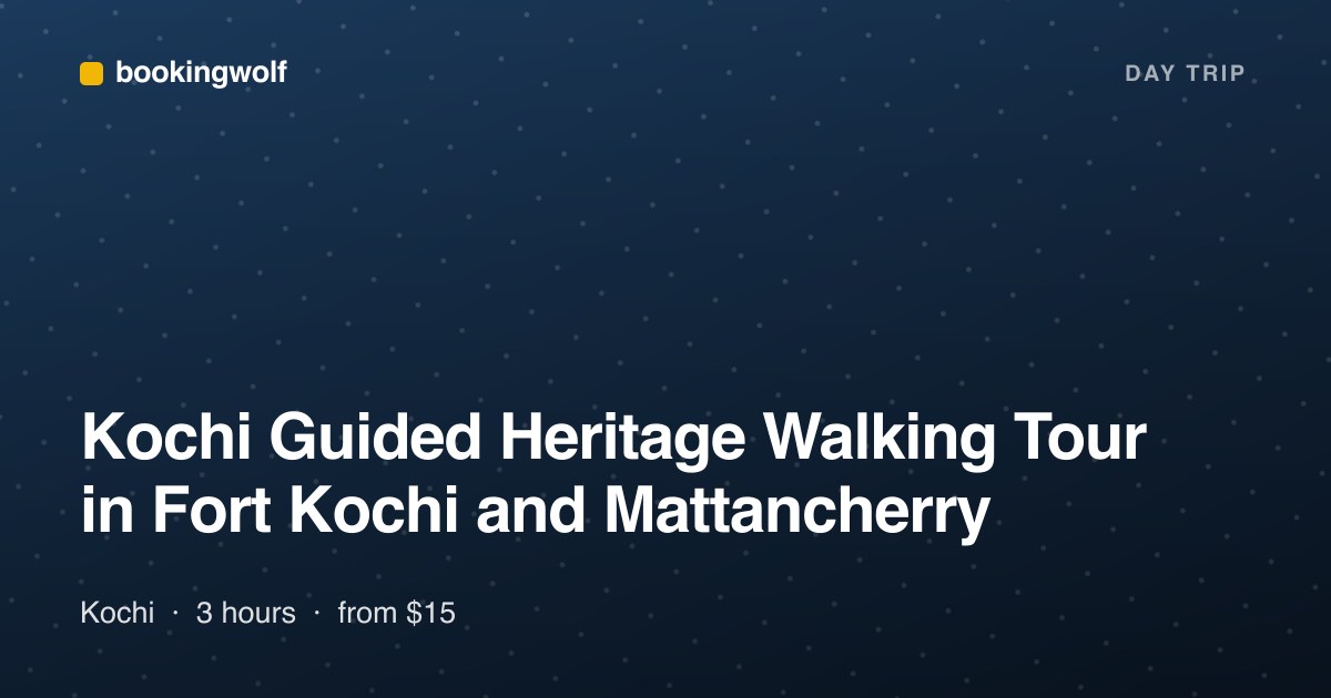 Kochi Guided Heritage Walking Tour in Fort Kochi and Mattancherry
