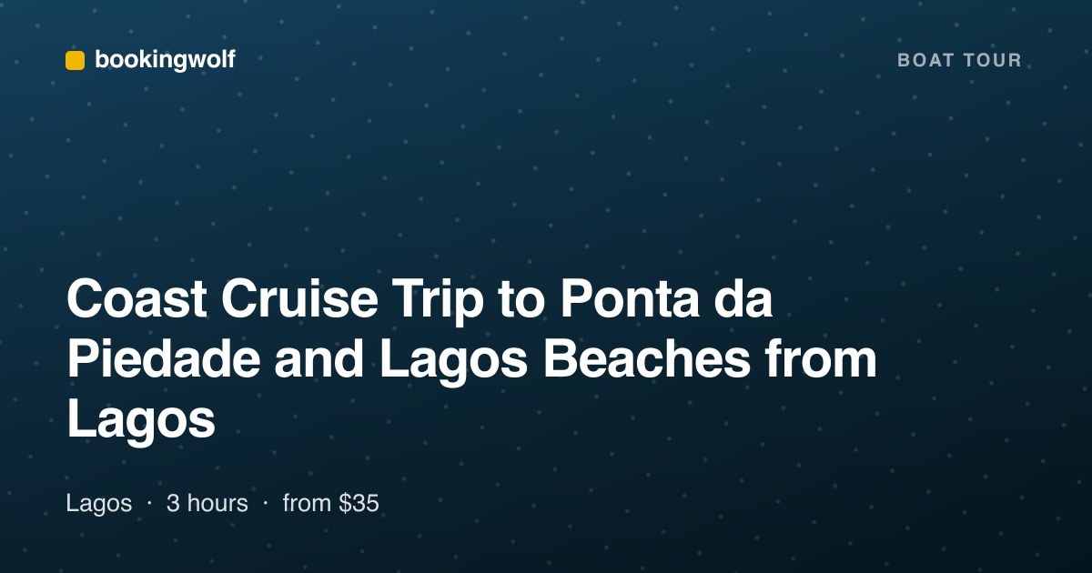 Coast Cruise Trip to Ponta da Piedade and Lagos Beaches from Lagos