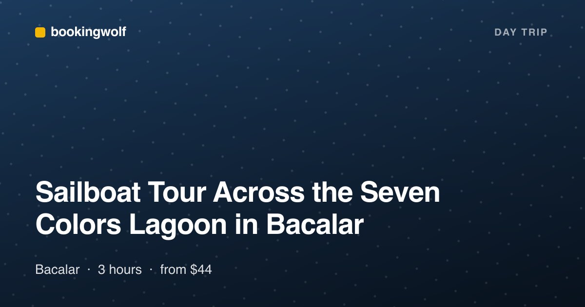 Sailboat Tour Across the Seven Colors Lagoon in Bacalar