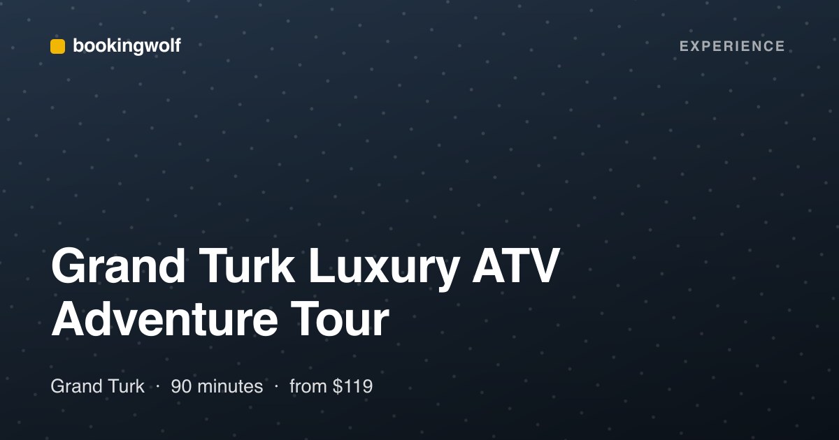 Grand Turk Luxury ATV Adventure Tour